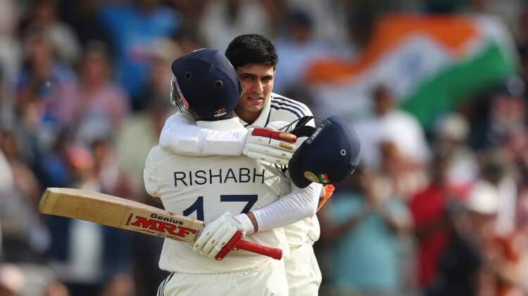 Shubman Gill and Rishabh Pant. (AP Photo:Scott Heppell)